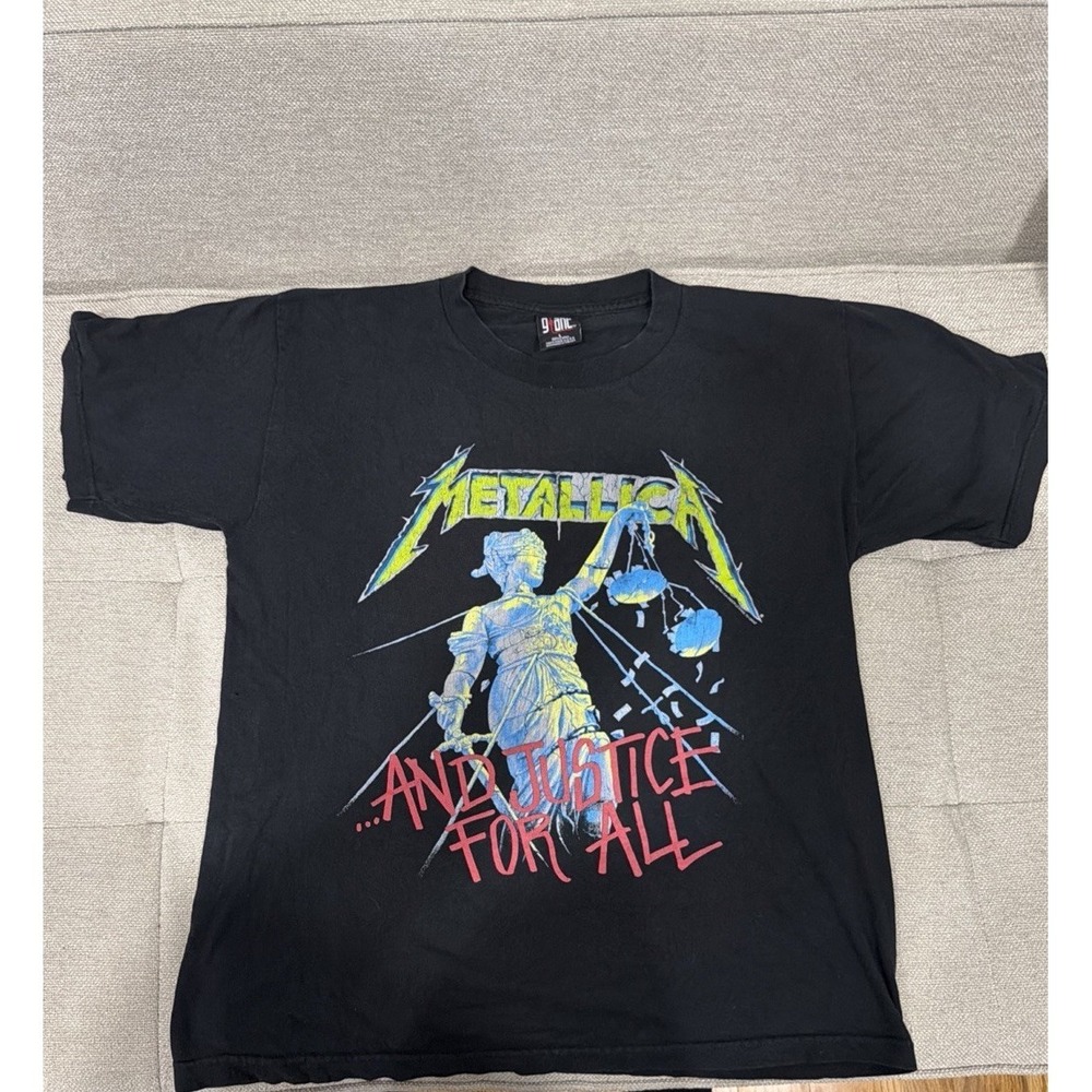 Vintage Metallica And Justice For‎ All 1994 T Shirt Giant Tag L Front Back